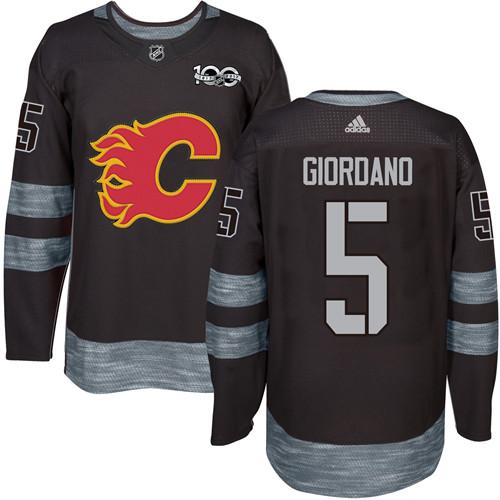 Adidas Flames #5 Mark Giordano Black 1917-2017 100th Anniversary Stitched NHL Jersey Adidas Flames #5 Mark Giordano Black 1917-2017 100th Anniversary Stitched NHL Jersey
