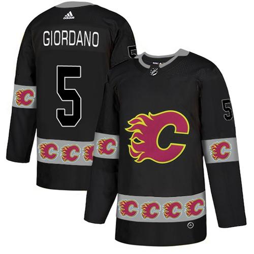 Adidas Flames #5 Mark Giordano Black Authentic Team Logo Fashion Stitched NHL Jersey Adidas Flames #5 Mark Giordano Black Authentic Team Logo Fashion Stitched NHL Jersey
