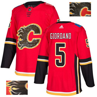 Adidas Flames #5 Mark Giordano Red Home Authentic Fashion Gold Stitched NHL Jersey Adidas Flames #5 Mark Giordano Red Home Authentic Fashion Gold Stitched NHL Jersey