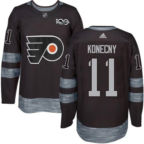 Adidas Flyers #11 Travis Konecny Black 1917-2017 100th Anniversary Stitched NHL Jersey Adidas Flyers #11 Travis Konecny Black 1917-2017 100th Anniversary Stitched NHL Jersey