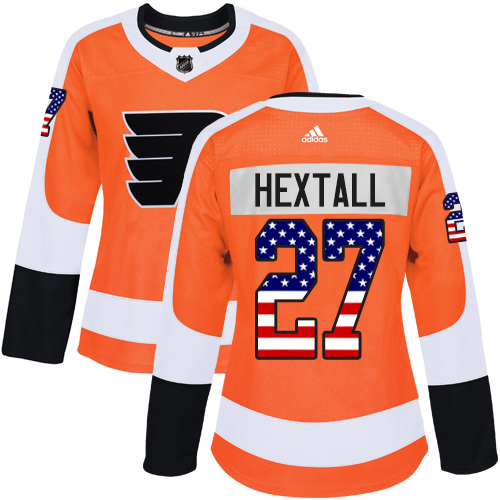 Adidas Flyers #27 Ron Hextall Orange Home Authentic USA Flag Women's Stitched NHL Jersey Adidas Flyers #27 Ron Hextall Orange Home Authentic USA Flag Women's Stitched NHL Jersey