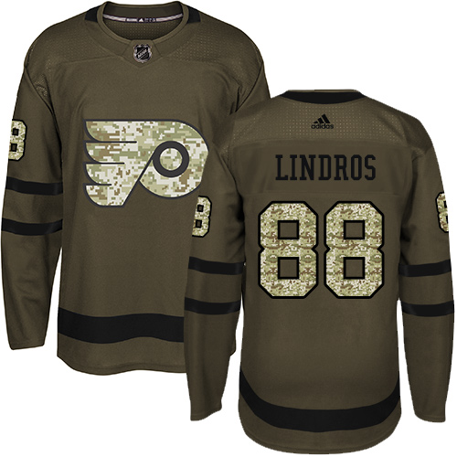 Adidas Flyers #88 Eric Lindros Green Salute to Service Stitched NHL Jersey Adidas Flyers #88 Eric Lindros Green Salute to Service Stitched NHL Jersey