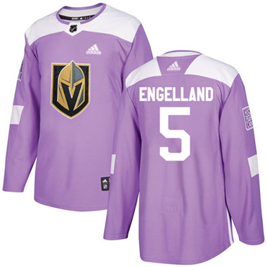 Adidas Golden Knights #5 Deryk Engelland Purple Authentic Fights Cancer Stitched NHL Jersey