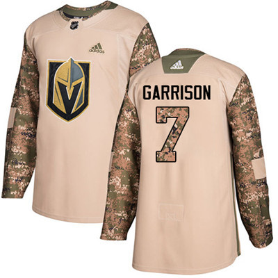 Adidas Golden Knights #7 Jason Garrison Camo Authentic 2017 Veterans Day Stitched Youth NHL Jersey