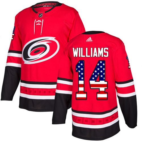 Adidas Hurricanes #14 Justin Williams Red Home Authentic USA Flag Stitched NHL Jersey Adidas Hurricanes #14 Justin Williams Red Home Authentic USA Flag Stitched NHL Jersey