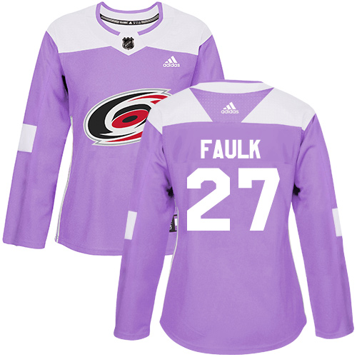 Adidas Hurricanes #27 Justin Faulk Purple Authentic Fights Cancer Women's Stitched NHL Jersey Adidas Hurricanes #27 Justin Faulk Purple Authentic Fights Cancer Women's Stitched NHL Jersey