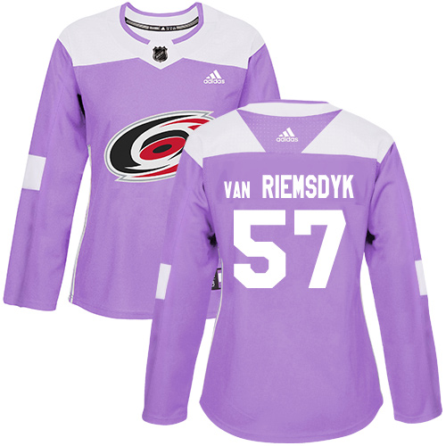 Adidas Hurricanes #57 Trevor Van Riemsdyk Purple Authentic Fights Cancer Women's Stitched NHL Jersey Adidas Hurricanes #57 Trevor Van Riemsdyk Purple Authentic Fights Cancer Women's Stitched NHL Jersey