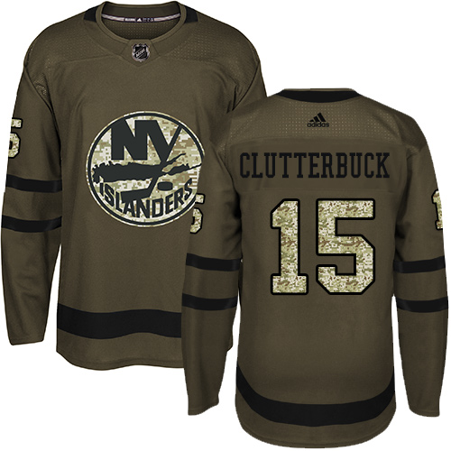 Adidas Islanders #15 Cal Clutterbuck Green Salute to Service Stitched Youth NHL Jersey Adidas Islanders #15 Cal Clutterbuck Green Salute to Service Stitched Youth NHL Jersey