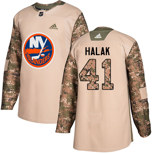 Adidas Islanders #41 Jaroslav Halak Camo Authentic 2017 Veterans Day Stitched NHL Jersey