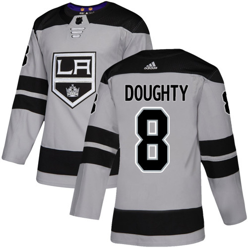 Adidas Kings #8 Drew Doughty Gray Alternate Authentic Stitched NHL Jersey Adidas Kings #8 Drew Doughty Gray Alternate Authentic Stitched NHL Jersey