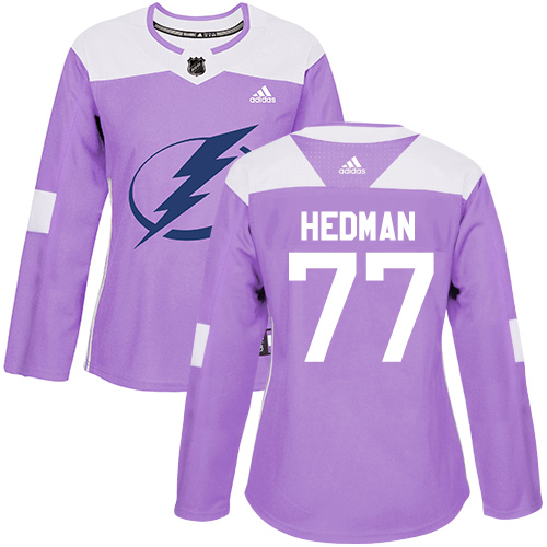 Adidas Lightning #77 Victor Hedman Purple Authentic Fights Cancer Women's Stitched NHL Jersey Adidas Lightning #77 Victor Hedman Purple Authentic Fights Cancer Women's Stitched NHL Jersey