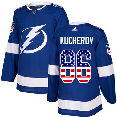 Adidas Lightning #86 Nikita Kucherov Blue Home Authentic USA Flag Stitched Youth NHL Jersey Adidas Lightning #86 Nikita Kucherov Blue Home Authentic USA Flag Stitched Youth NHL Jersey