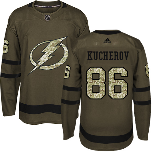 Adidas Lightning #86 Nikita Kucherov Green Salute to Service Stitched Youth NHL Jersey Adidas Lightning #86 Nikita Kucherov Green Salute to Service Stitched Youth NHL Jersey