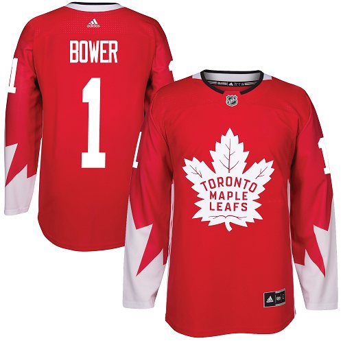 Adidas Maple Leafs #1 Johnny Bower Blue Home Authentic Stitched NHL Jersey Adidas Maple Leafs #1 Johnny Bower Blue Home Authentic Stitched NHL Jersey