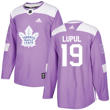Adidas Maple Leafs #19 Joffrey Lupul Purple Authentic Fights Cancer Stitched Youth NHL Jersey