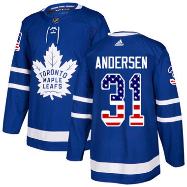 Adidas Maple Leafs #31 Frederik Andersen Blue Home Authentic USA Flag Stitched Youth NHL Jersey Adidas Maple Leafs #31 Frederik Andersen Blue Home Authentic USA Flag Stitched Youth NHL Jersey