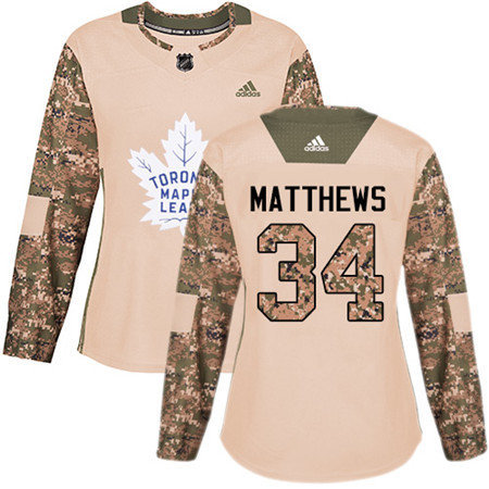 Adidas Maple Leafs #34 Auston Matthews Camo Authentic 2017 Veterans Day Women's Stitched NHL Jersey Adidas Maple Leafs #34 Auston Matthews Camo Authentic 2017 Veterans Day Women's Stitched NHL Jersey