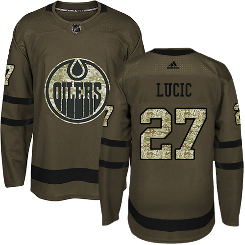 Adidas Oilers #27 Milan Lucic Green Salute to Service Stitched Youth NHL Jersey Adidas Oilers #27 Milan Lucic Green Salute to Service Stitched Youth NHL Jersey