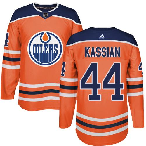 Adidas Oilers #44 Zack Kassian Orange Home Authentic Stitched NHL Jersey