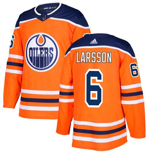 Adidas Oilers #6 Adam Larsson Orange Home Authentic Stitched NHL Jersey Adidas Oilers #6 Adam Larsson Orange Home Authentic Stitched NHL Jersey
