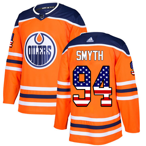 Adidas Oilers #94 Ryan Smyth Orange Home Authentic USA Flag Stitched NHL Jersey Adidas Oilers #94 Ryan Smyth Orange Home Authentic USA Flag Stitched NHL Jersey