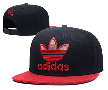 Adidas Originals Red Logo Black Snapback Adjustable Hat 5