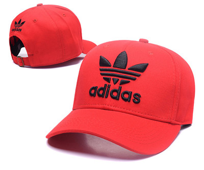 Adidas Originals Sports Logo Red Peaked Adjustable Hat