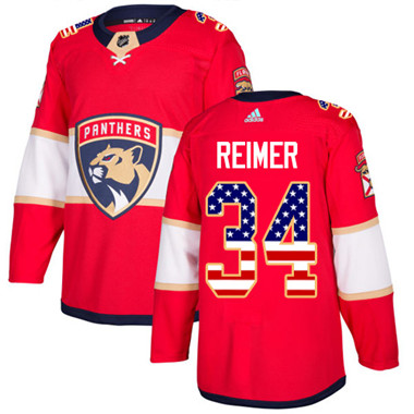 Adidas Panthers #34 James Reimer Red Home Authentic USA Flag Stitched Youth NHL Jersey Adidas Panthers #34 James Reimer Red Home Authentic USA Flag Stitched Youth NHL Jersey