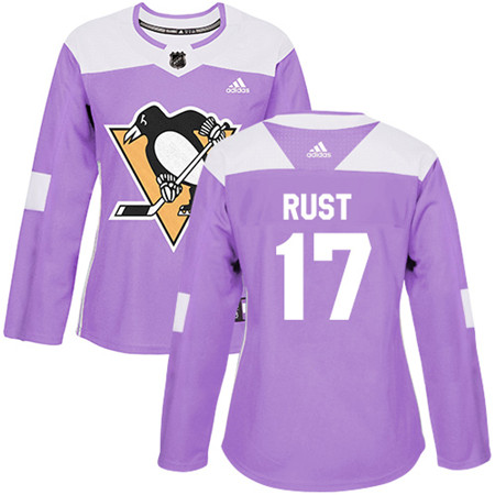 Adidas Penguins #17 Bryan Rust Purple Authentic Fights Cancer Women's Stitched NHL Jersey Adidas Penguins #17 Bryan Rust Purple Authentic Fights Cancer Women's Stitched NHL Jersey