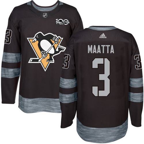 Adidas Penguins #3 Olli Maatta Black 1917-2017 100th Anniversary Stitched NHL Jersey Adidas Penguins #3 Olli Maatta Black 1917-2017 100th Anniversary Stitched NHL Jersey