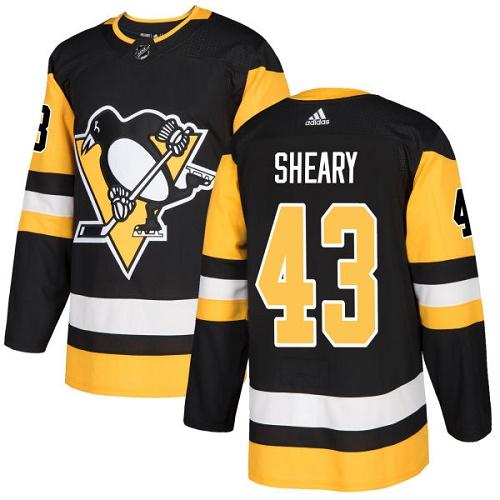 Adidas Penguins #43 Conor Sheary Black Home Authentic Stitched NHL Jersey Adidas Penguins #43 Conor Sheary Black Home Authentic Stitched NHL Jersey