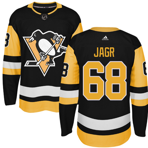 Adidas Penguins #68 Jaromir Jagr Black Alternate Authentic Stitched NHL Jersey