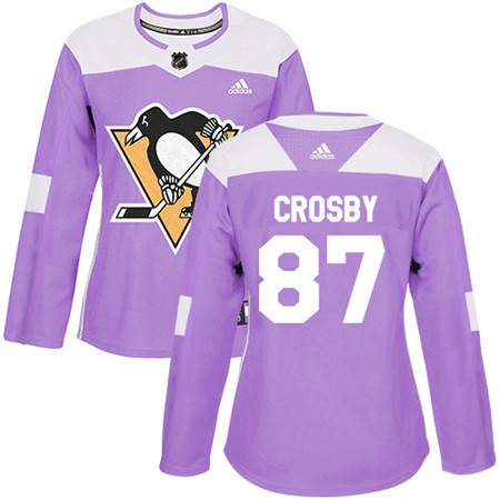 Adidas Penguins #87 Sidney Crosby Purple Authentic Fights Cancer Women's Stitched NHL Jersey Adidas Penguins #87 Sidney Crosby Purple Authentic Fights Cancer Women's Stitched NHL Jersey