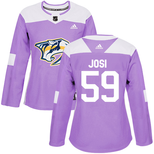 Adidas Predators #59 Roman Josi Purple Authentic Fights Cancer Women's Stitched NHL Jersey Adidas Predators #59 Roman Josi Purple Authentic Fights Cancer Women's Stitched NHL Jersey