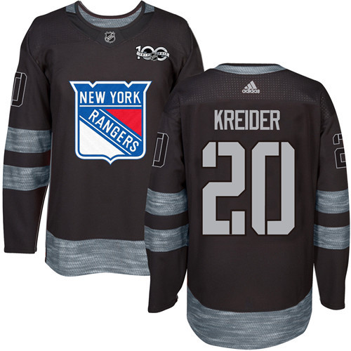 Adidas Rangers #20 Chris Kreider Black 1917-2017 100th Anniversary Stitched NHL Jersey Adidas Rangers #20 Chris Kreider Black 1917-2017 100th Anniversary Stitched NHL Jersey