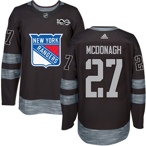 Adidas Rangers #27 Ryan McDonagh Black 1917-2017 100th Anniversary Stitched NHL Jersey Adidas Rangers #27 Ryan McDonagh Black 1917-2017 100th Anniversary Stitched NHL Jersey