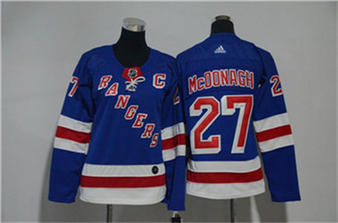 Adidas Rangers #27 Ryan McDonagh Blue Women  Jersey