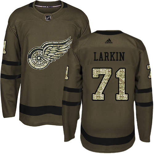 Adidas Red Wings #71 Dylan Larkin Green Salute to Service Stitched Youth NHL Jersey Adidas Red Wings #71 Dylan Larkin Green Salute to Service Stitched Youth NHL Jersey