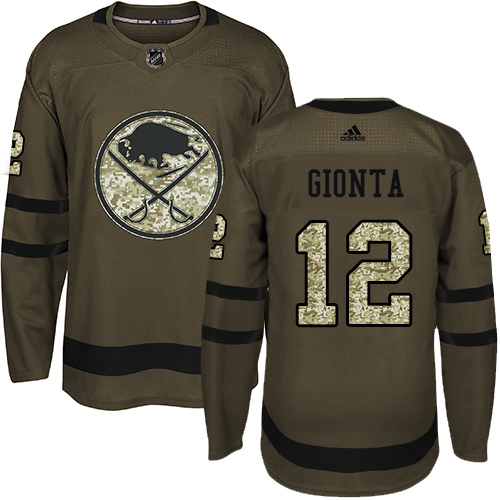 Adidas Sabres #12 Brian Gionta Green Salute to Service Youth Stitched NHL Jersey