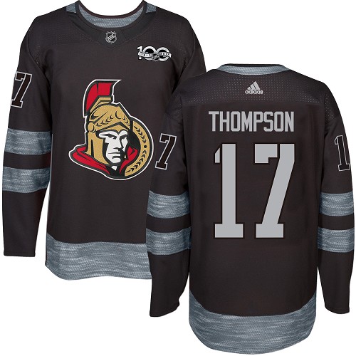 Adidas Senators #17 Nate Thompson Black 1917-2017 100th Anniversary Stitched NHL Jersey Adidas Senators #17 Nate Thompson Black 1917-2017 100th Anniversary Stitched NHL Jersey