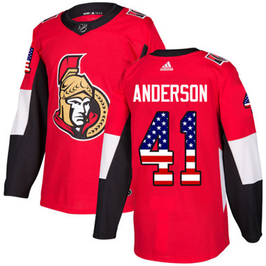 Adidas Senators #41 Craig Anderson Red Home Authentic USA Flag Stitched Youth NHL Jersey Adidas Senators #41 Craig Anderson Red Home Authentic USA Flag Stitched Youth NHL Jersey