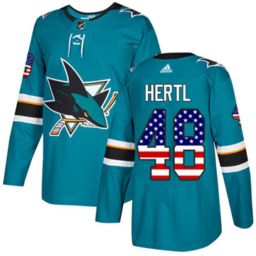 Adidas Sharks #48 Tomas Hertl Teal Home Authentic USA Flag Stitched Youth NHL Jersey Adidas Sharks #48 Tomas Hertl Teal Home Authentic USA Flag Stitched Youth NHL Jersey