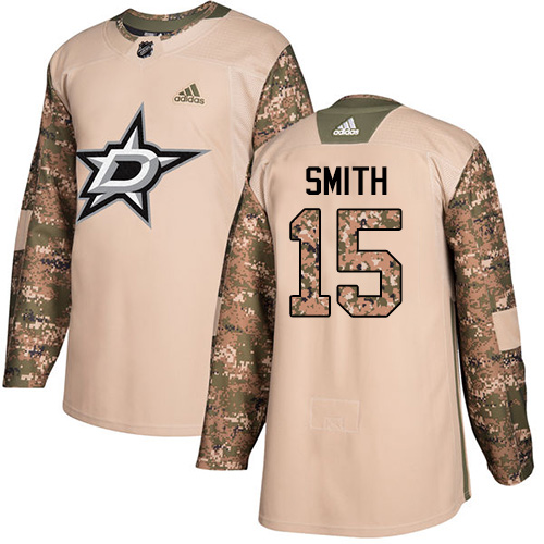 Adidas Stars #15 Bobby Smith Camo Authentic 2017 Veterans Day Stitched NHL Jersey Adidas Stars #15 Bobby Smith Camo Authentic 2017 Veterans Day Stitched NHL Jersey