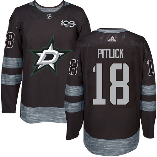 Adidas Stars #18 Tyler Pitlick Black 1917-2017 100th Anniversary Stitched NHL Jersey Adidas Stars #18 Tyler Pitlick Black 1917-2017 100th Anniversary Stitched NHL Jersey