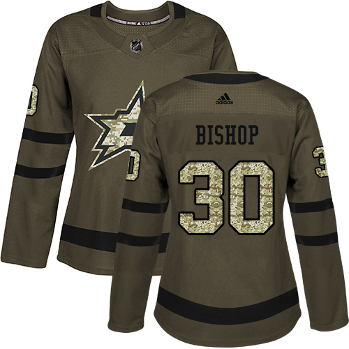 Adidas Stars #30 Ben Bishop Green Salute to Service Women's Stitched NHL Jersey Adidas Stars #30 Ben Bishop Green Salute to Service Women's Stitched NHL Jersey