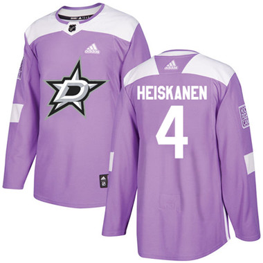Adidas Stars #4 Miro Heiskanen Purple Authentic Fights Cancer Youth Stitched NHL Jersey