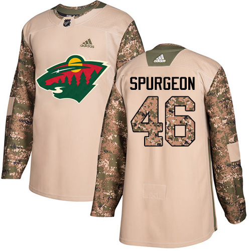 Adidas Wild #46 Jared Spurgeon Camo Authentic 2017 Veterans Day Stitched NHL Jersey Adidas Wild #46 Jared Spurgeon Camo Authentic 2017 Veterans Day Stitched NHL Jersey