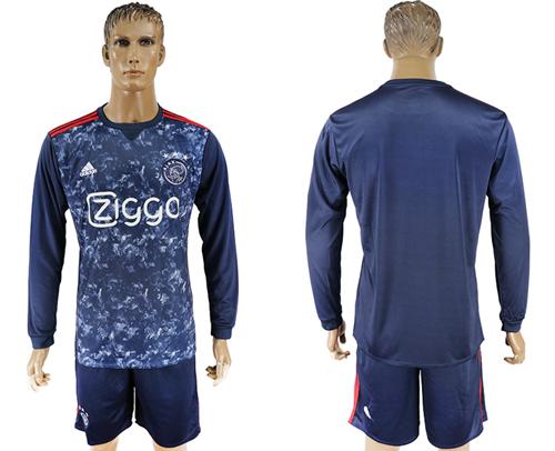 Ajax Blank Away Long Sleeves Soccer Club Jersey Ajax Blank Away Long Sleeves Soccer Club Jersey