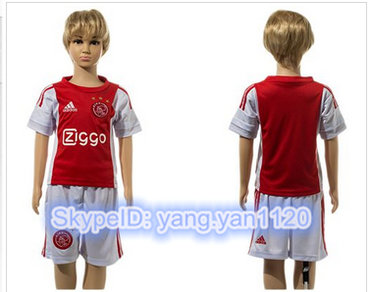 Ajax Blank Home Kid Soccer Club Jersey