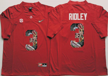 Alabama Crimson Tide 3 Calvin Ridley Red With Silver Logo Portrait Number College Jersey Alabama Crimson Tide 3 Calvin Ridley Red With Silver Logo Portrait Number College Jersey